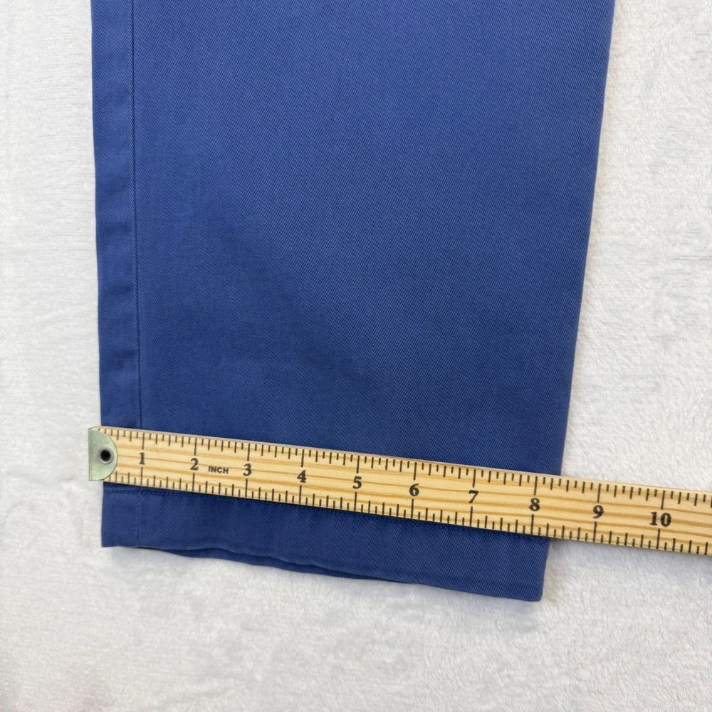Polo Ralph Lauren Mens Chino Pants 34 Blue Straight‎ Leg Cotton Twill Trousers